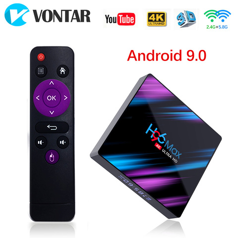 4GB 64GB H96 MAX RK3318 Smart TV Box Android 9 Wifi BT H96MAX TVBOX 4K Youtube Media player Set top box 4G 32G 2G 16G ► Photo 1/6