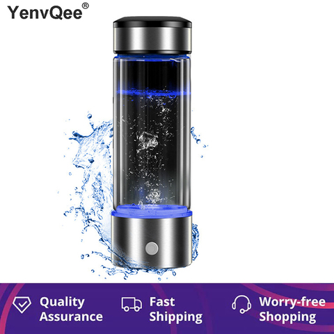 Hydrogen Generator Cup Water Filter 430ml Alkaline Maker Hydrogen-Rich Water Portable Bottle Lonizer Pure H2 Electrolysis ► Photo 1/6