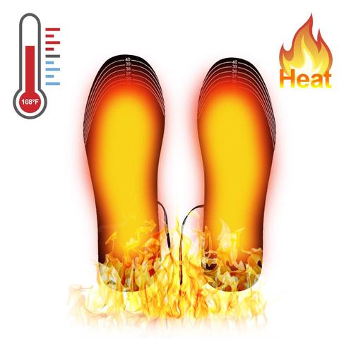 USB Heated Shoe Insoles Feet Warm Sock Pad Mat Electrically Heating Insoles Washable Warm Thermal Insoles Unisex Size 35-45 ► Photo 1/6