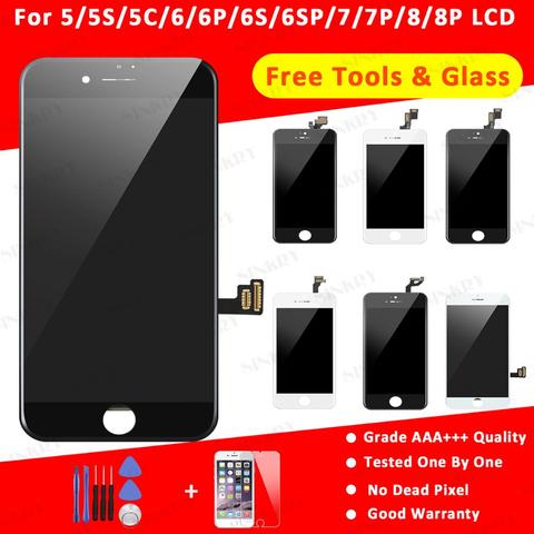 1 Piece Grade AAA+ Replacement Touch Digitizer Assembly Screen LCD For iPhone 5S 6 6S 7 8 Plus Display ► Photo 1/6