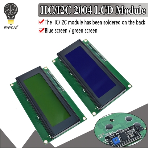 IIC/I2C/TWI 2004 Serial Blue Green Backlight LCD Module for Arduino UNO R3 MEGA2560 20 X 4 LCD2004 ► Photo 1/6