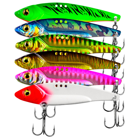 Metal VIB Fishing Lure 5g 7g 12g 17g 20g vivid Vibrations Spoon Lure Bass Artificial Hard Bait 3D Eyes Wobbler Cicada lure ► Photo 1/6