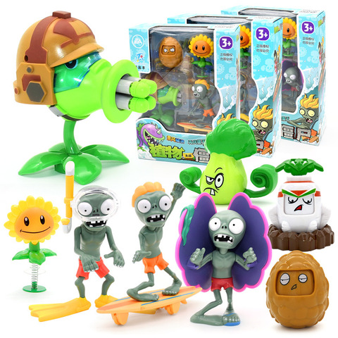 Plants vs Zombies Toys PVZ Peashooter Launch Plants PVC Action Anime Figure Model Toys For Boys Children Xmas New Year Gifts ► Photo 1/6