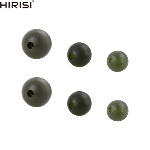 25pcs Carp Fishing Rubber Shock Beads Green Soft Rig Beads Fishing Terminal Tackle ► Photo 1/6