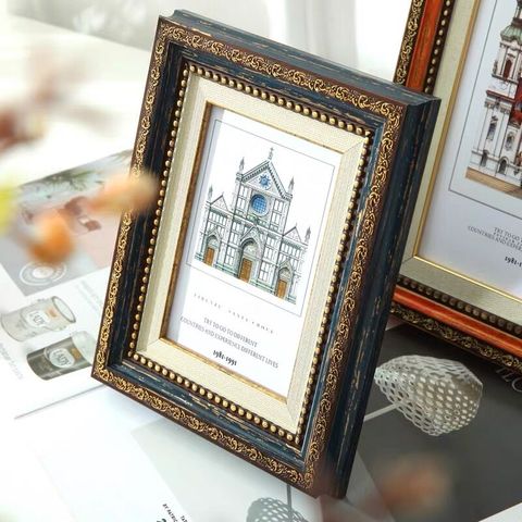 American Vintage Photo Frame For Living Room Wedding Painting Photo Frame Rectangle Picture Frame For Desktop Decor Home Art ► Photo 1/6