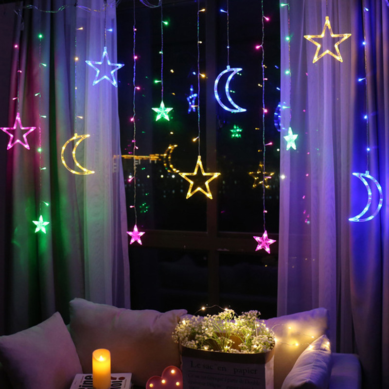 Star String Lights LED Christmas Fairy Curtain light Indoor Outdoor Decoration 