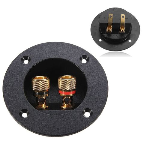 Professional Speaker Box Rear Back Panel Wiring Terminal Plug Round Boxes With 2 Banana Jack Subwoofer Speaker Terminal ► Photo 1/6