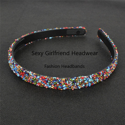 Simulated Crystal Pearl Rhinestones Luxury Hair Accessories Hairbands Sparkly Padded Hair Bands Headdress White Women Headbands ► Photo 1/6