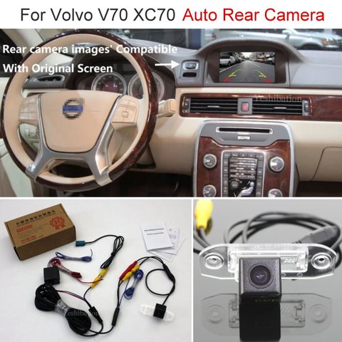 Yeshibation Car Rear View Back Up Reverse Camera Sets For Volvo V70 XC70 2007~2013 Night Vision RCA & Original Screen Compatible ► Photo 1/6