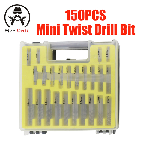0.4mm-3.2mm 150Pcs set  Mini twist drill Bit Kit HSS Micro Precision Twist Drill with Carry Case Drilling Tool ► Photo 1/5