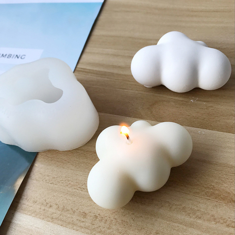 Clouds Shape Candle Mold Silicone Molds Cute Jewelry Soap Making Mold Handcraft Ornaments Making Tool DIY Soap Mold moule bougie ► Photo 1/6