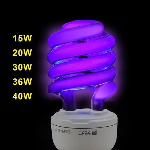 40W E27 UV Light Bulb Ultraviolet Fluorescent Blacklight CFL Lamp