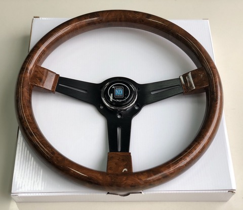 Italy ND 14inch Wooden Look Steering Wheel Drift Sport Steering Wheels ► Photo 1/5
