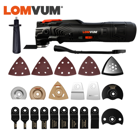 LOMVUM Power Renovator Cordless Oscillating 12V/21V Woodworking Tools DIY Home Oscillator Multi Cutter Electric Trimmer Blade ► Photo 1/6