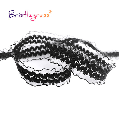 BRISTLEGRASS 2 5 10 Yard 30mm Mesh Tulle Frilly Ruffled Decorative Lace Trim Elastics Spandex Bands Tape Tutu Dress Sewing Craft ► Photo 1/6