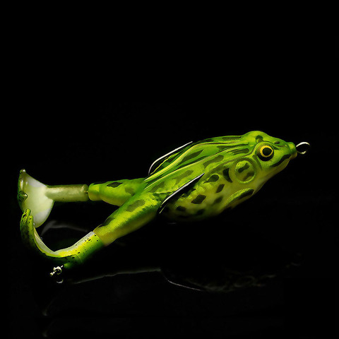 Double Propeller Frog Soft Bait Fishing Accessory Silicone