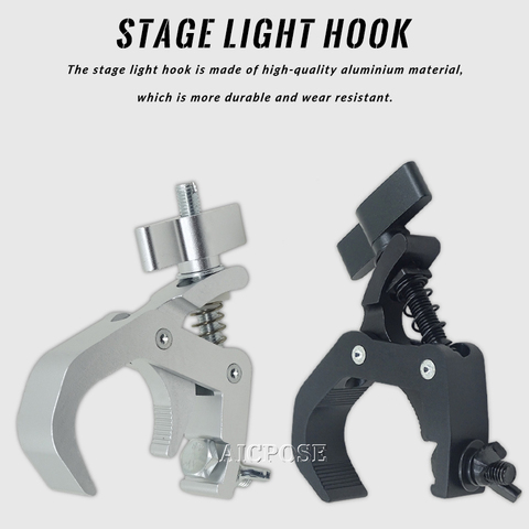 Alumimun Alloy Clamp 150kg 40-60mm Hanger Hook Bracket Stage Durable Heavy Duty Hook Theatre DJ Lighting Kit Stage Lights Hooks ► Photo 1/6