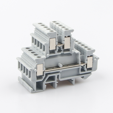 Din Rail Terminal Block 10Pcs MBKKB-2.5 Connector Double Layer Screw Connection Contact Electrical Wire Conductor MBKKB2.5 ► Photo 1/6