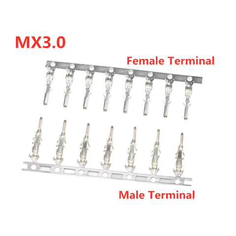 100Pcs MX3.0 Female Male Terminal Micro-Fit 3.0mm Connector  Female Terminal Pins 43030-0001 / Male Terminal Pins 43031-0001 ► Photo 1/3