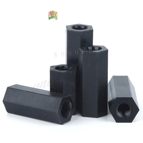 50PCS  20PCS nylon spacer M2 M2.5 M3 M4*L female to Female Black Nylon Standoff spacer ► Photo 1/2