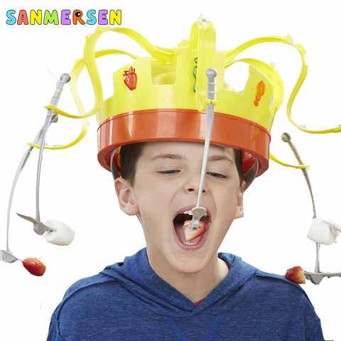 Family Party Game Crown Food Hat Trick Toy Chow Crown Funny Tidy Eat The Food With Revolving Party for Kids Christmas Games ► Photo 1/5