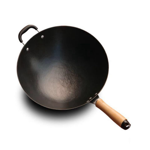 Cast Iron Wok Home Uncoated Manual Non-stick Pan Round Bottom Induction Cooker Gas Stove Wok Frying Pan  Cooking  Non Stick Pan ► Photo 1/6