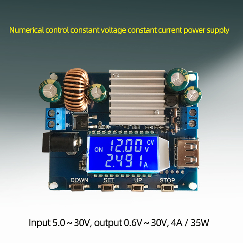 Boost/step-down constant voltage constant current battery charging LCD display