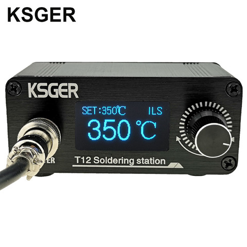 KSGER T12 Mini Soldering Station STM32 V3.1S OLED DIY Aluminum Alloy Handle Electric Tools Holder Auto-sleep T12 Iron Tips ► Photo 1/6