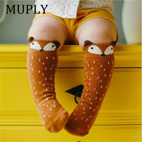 1 Pair Unisex Lovely Cute Cartoon Fox Kids baby Socks Knee Girl Boy Baby Toddler Socks animal infant Soft Cotton Socks Leg Warm ► Photo 1/6