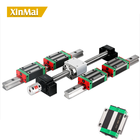 2 linear guide rails 15mm HGR15 hgh15ca hgw15ca +1 sfu1605 ball screw nut housing any length+ support BK/BF12+couplers for CNC ► Photo 1/5