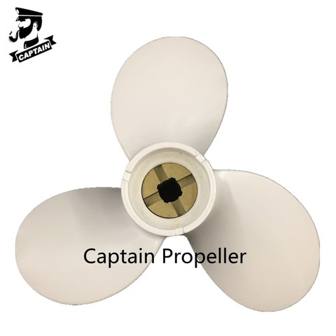 Captain Propeller  9x7 1/2-C Fit Yamaha Outboard Engines 5HP 8HP Aluminum Pin Drive Spline RH 655-45943-00-EL ► Photo 1/3
