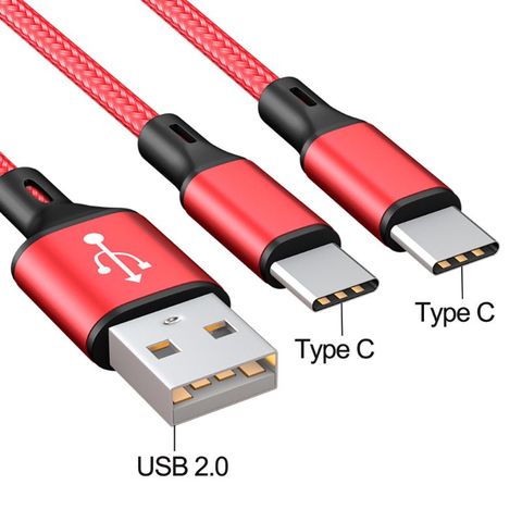 USB 2.0 Type A Male To Dual Type C USB C Male Splitter Charging Cable Cord for Samsung Huawei Oneplus HTC Android - Price history & Review AliExpress