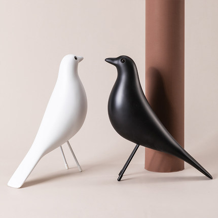 Artificial Bird Sculpture Office Decoration Sculpture Decoration Household Bird Sculpture Black Sculpture Creative Ornament ► Photo 1/6