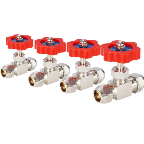 6mm 8mm 10mm 12mm Hole Dia Orange Plastic Handle Metal High Pressure Durable Tube Needle Type Globe Valve ► Photo 1/5