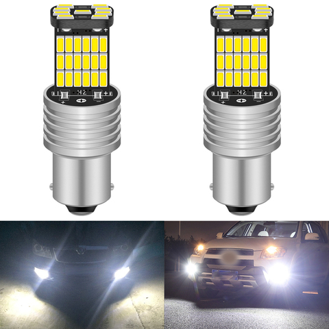 2pcs Canbus No Error 1156 P21W BA15S 7506 S25 LED Bulb Lamp For Volkswagen VW MK6 Daytime Running Lights DRL 12V DC 6000K White ► Photo 1/6