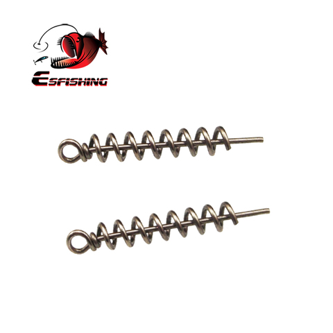 KESFISHING 50pcs 40mm 35mm 25mm Fishing Hook Connector Soft Bait Spring Centering Pin Fixed Latch Needle Spring Twist Lock Screw ► Photo 1/6