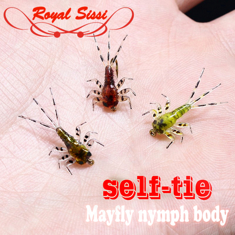 20pcs pack fly tying Mayfly nymph rubber body components with Thin skin fly fishing artificial nymph flies fly tying materials ► Photo 1/6