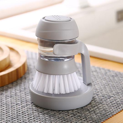 Press-type Dishwashing Brush Kitchen Brush Utensils Cleaner Press Type Non-stick Oil Automatic Hydraulic Dishwashing ► Photo 1/6