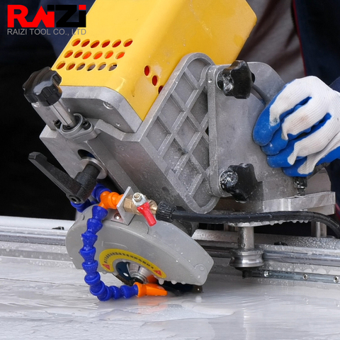 Raizi Versatile 45 degree Cutting Machine with Rail 220/110V Large Format Granite Stone Miter Vertical Large Format Tile Cutter ► Photo 1/6