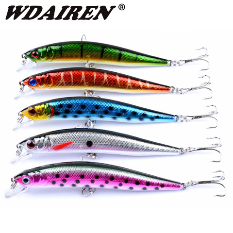 5pcs/Lot Floating Minnow Fishing Lure Set Mixed Color Laser Wobbler Hard Bait Swimbait Crankbait Pesca Bass Pike Tackle ► Photo 1/5