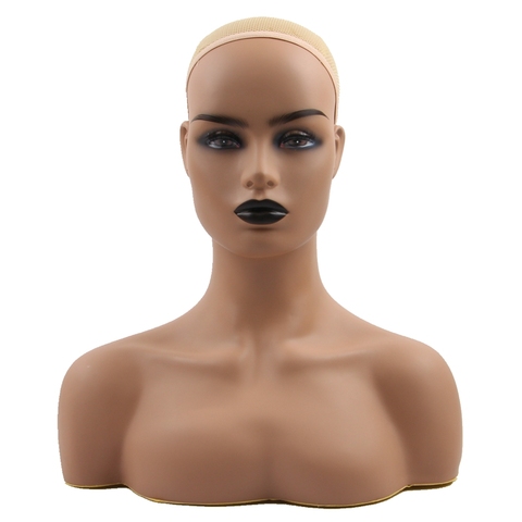 New Realistic Mannequin Head Display Fiberglass Hat Glasses Mold Stand Wig NO.14