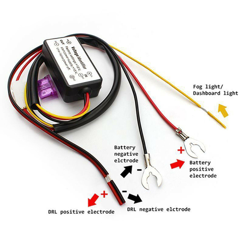 New Car Daytime Running Light Controller Controller Automatic ON/OFF Harness Controller Module DRL Relay ► Photo 1/6