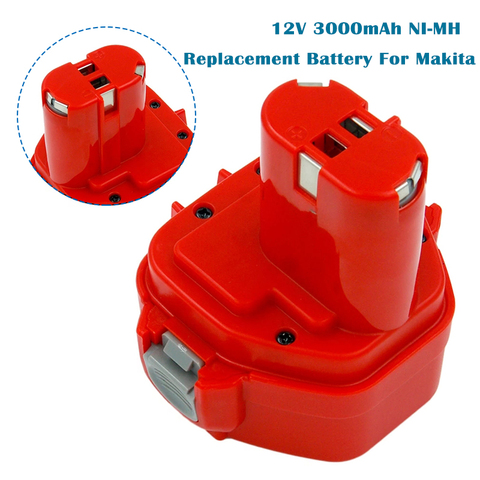 Replacement Battery For Makita 12V 3000mAh Ni MH Rechargeable Battery Power Tools Bateria PA12 1220 1222 1235 1233S 6271D L50 ► Photo 1/6