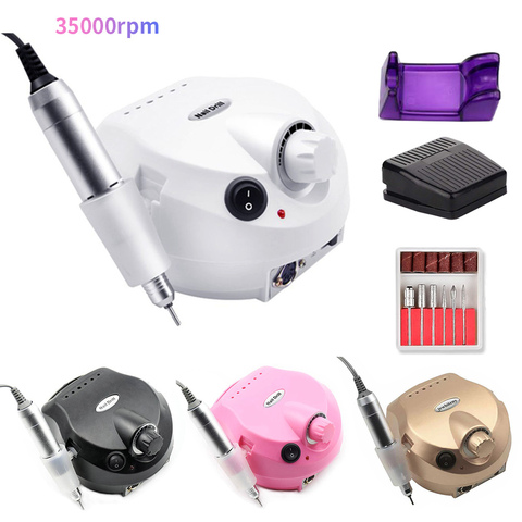 35000rpm Electric Nail Drill Machine Electric Nail File With Manicure Pedicure Mill Cutter For Professional Pedicure Nail Tools ► Photo 1/6