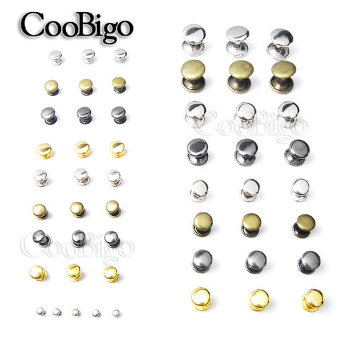 50sets Metal Rivets Studs Round Rivet for Leather Craft Bag Belt Clothing Garment Shoes Pet Collar Decor Sewing Accessories ► Photo 1/6