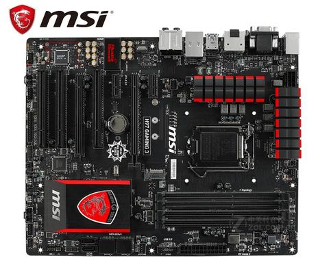 desktop motherboard MSI H97 GAMING 3 used   PC H97 DDR3  LGA 1150 motherboard Socket LGA 1150 i7 i5 i3 DDR3  SATA3 UBS3.0 boards ► Photo 1/1