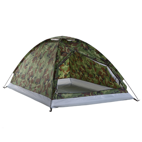 TOMSHOO Portable Camouflage Camping Tent for 2 Person Single Layer Beach Tent Outdoor Ultralight Tents Outdoor Camping Equipment ► Photo 1/6