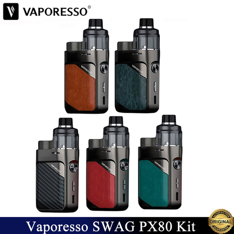 Original Vaporesso Swag PX80 Kit 80W Pod Mod 4ml Cartridge Pod Fit 0.2ohm 0.3ohm GTX Mesh Coil Electronic Cigarette Vape Vaping ► Photo 1/1