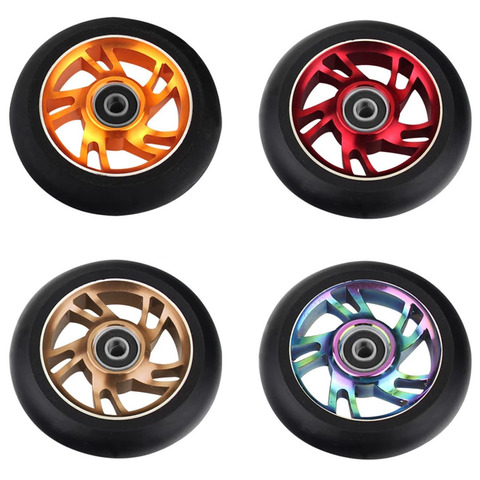1PCS Freestyle Stunt Scooter 100mm Wheels With High Elastic Wear-resisting PU Alloy Core ABEC-9 bearings  88A Roller Ski Wheels ► Photo 1/6