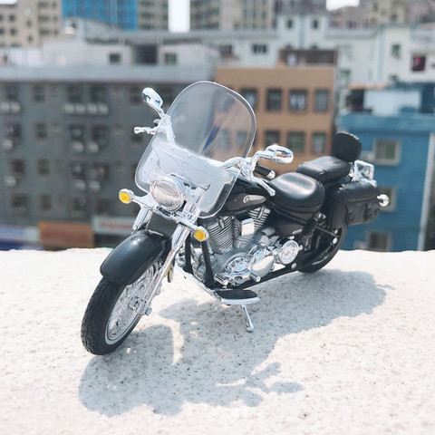 Maisto NEW 1:18 YAMAHA ROAD STAR  Alloy Diecast Motorcycle Model Workable Shork-Absorber Toy For Children Gifts Toy Collection ► Photo 1/6